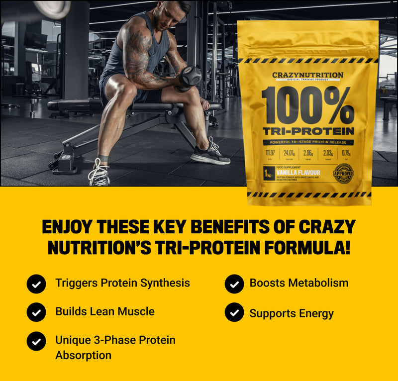 Whey Protein Powder 100 TriProtein Crazy Nutrition